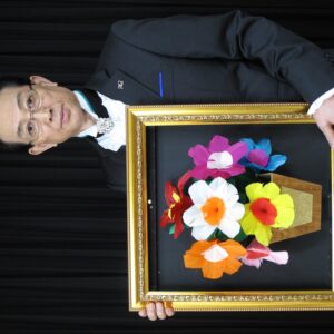 花と額縁