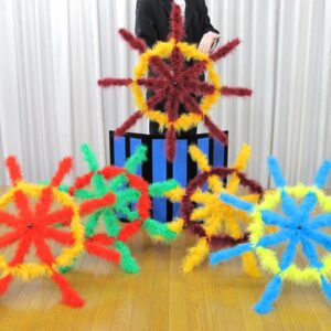 パネルと5本フェザーパラソル